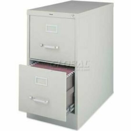 SP RICHARDS Lorell® 2-Drawer Heavy Duty Vertical File Cabinet, 15"W x 26-1/2"D x 28-3/8"H, Gray LLR60195
